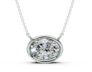 Alanna Oval Solitaire Pendant 2 Carat Total Wt.