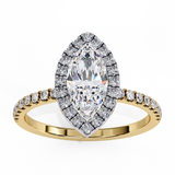 Moonflower (Marquise) Diamond Engagement Ring