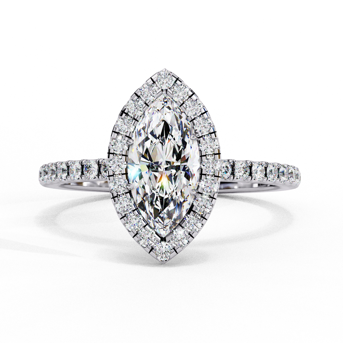 Moonflower (Marquise) Diamond Engagement Ring