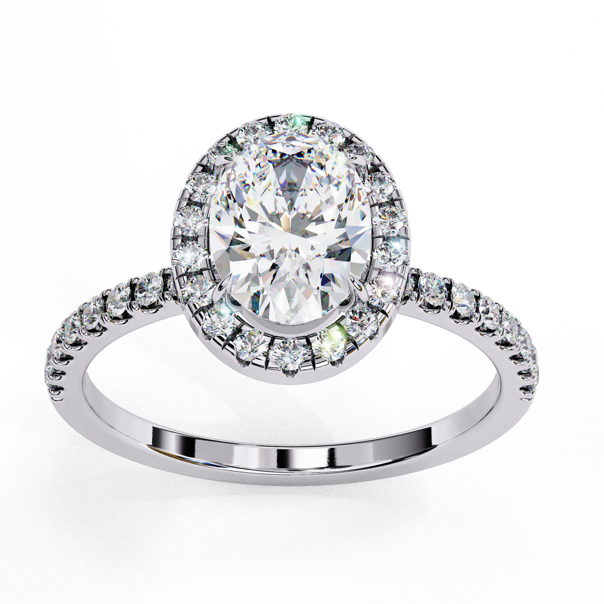 Moonflower (Oval) Diamond Engagement Ring