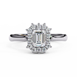 Pebble (Emeraid) Diamond Engagement Ring