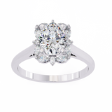 Windflower (Oval) Diamond Engagement Ring