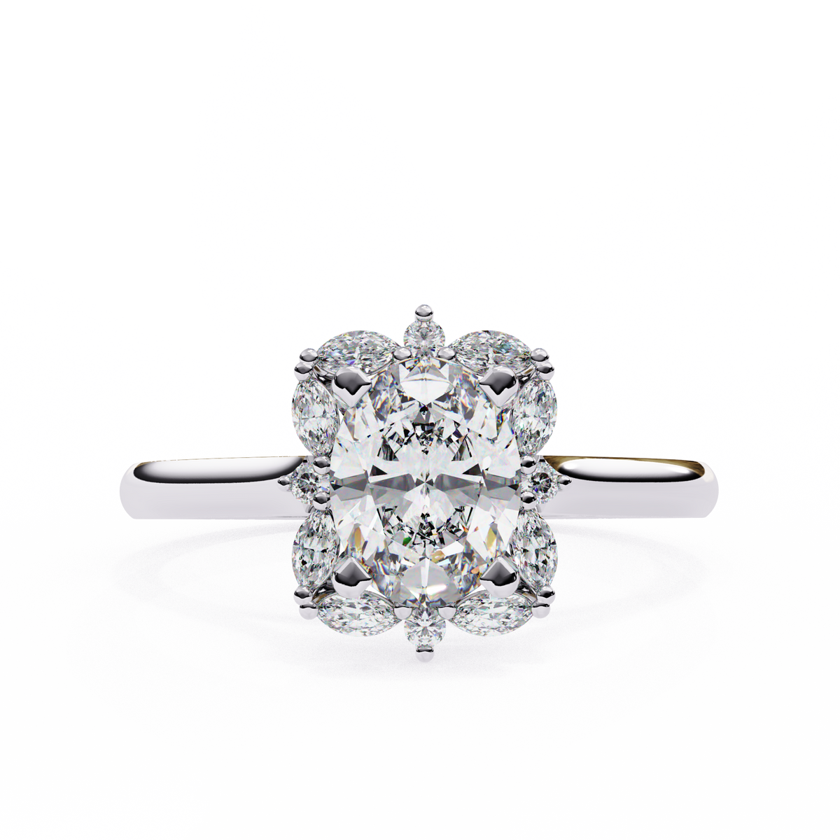 Windflower (Oval) Diamond Engagement Ring