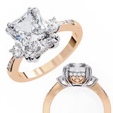 Polaris (Radiant) Diamond Engagement Ring