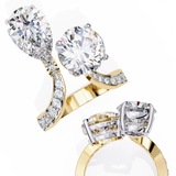 Theodora (Round-Pear) Diamond Engagement Ring