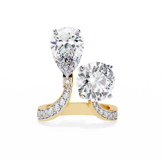 Theodora (Round-Pear) Diamond Engagement Ring