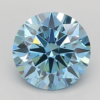 1.53 Carat Round Cut Fancy Blue