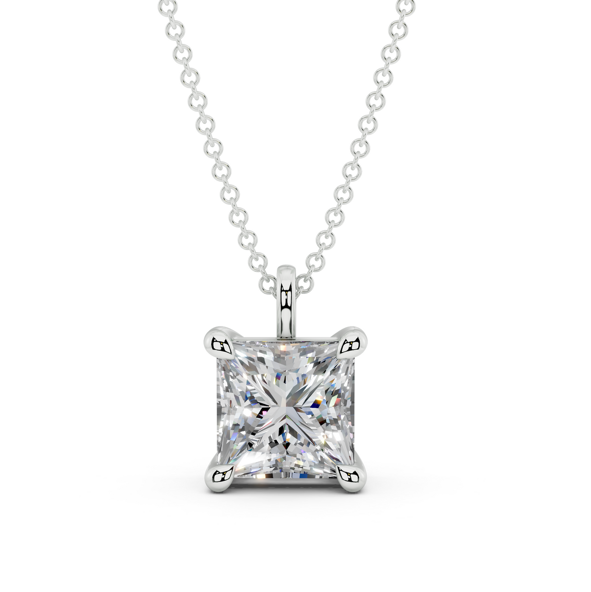 Lorelei Princess Solitaire Pendant 2 Carat Total Wt.