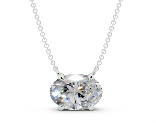 Miri Oval Solitaire Pendant 2 Carat Total Wt.