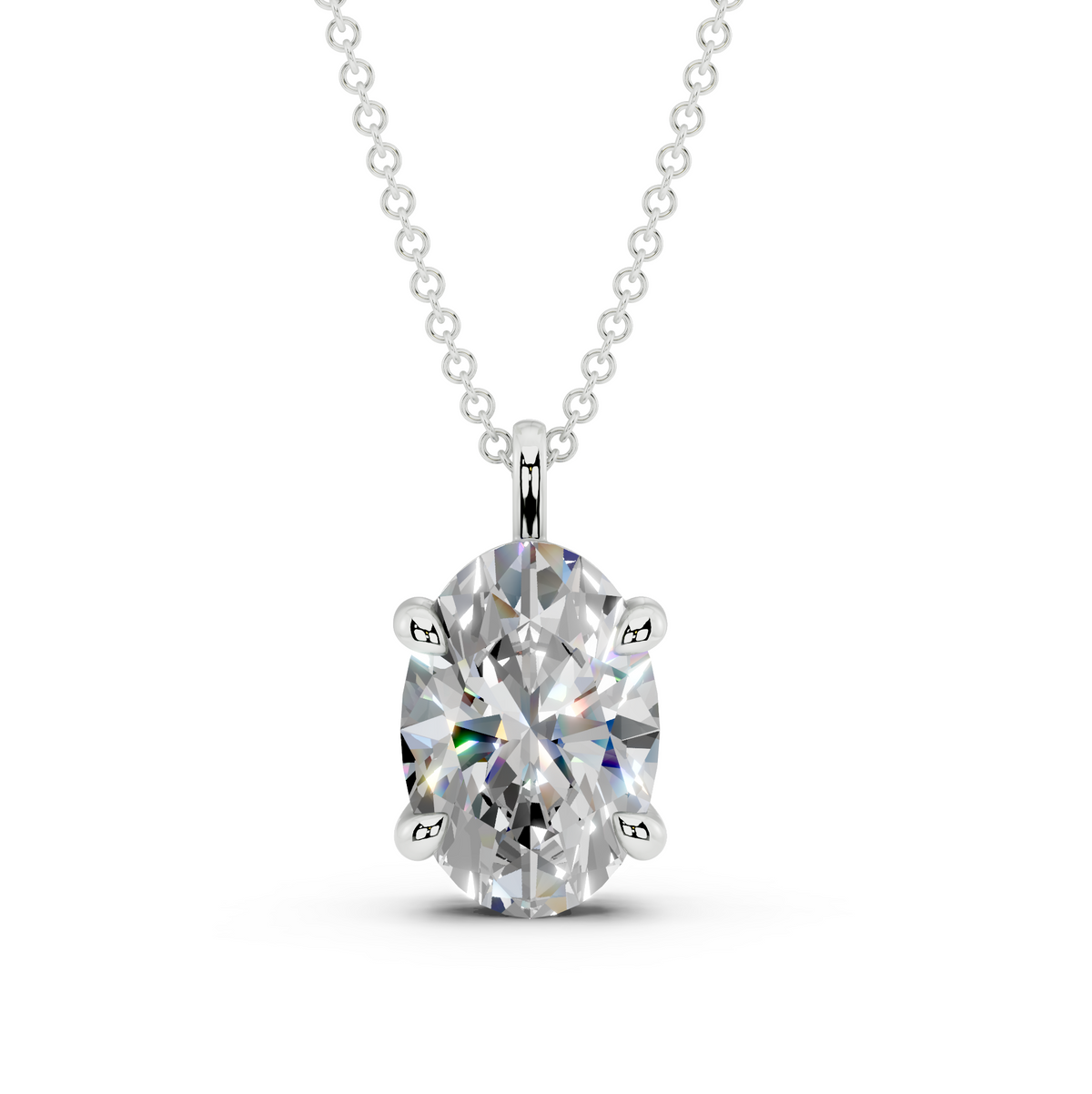 Lorelei Oval Solitaire Pendant 2 Carat Total Wt.