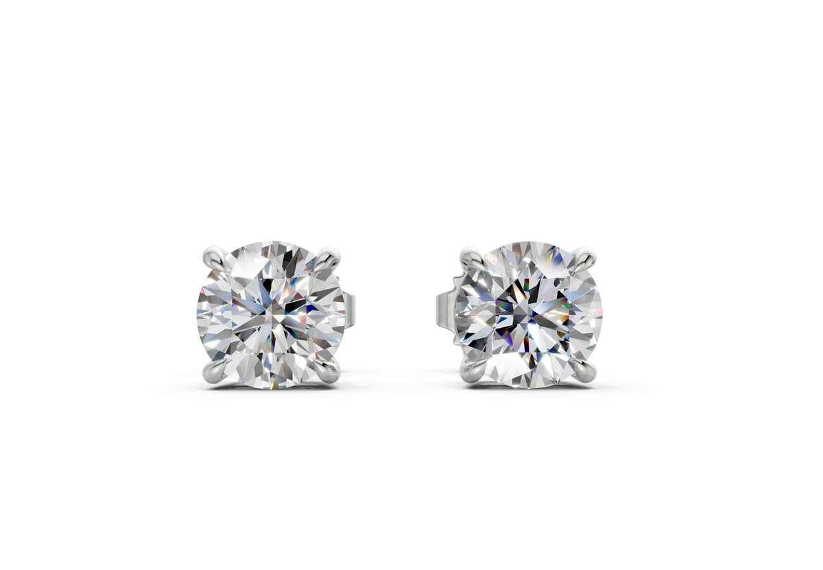 London Classic Round Diamond Studs (5 Carat Total Wt.)