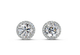 Houston Halo Round Diamond Studs (2.28 Carat Total Wt.)