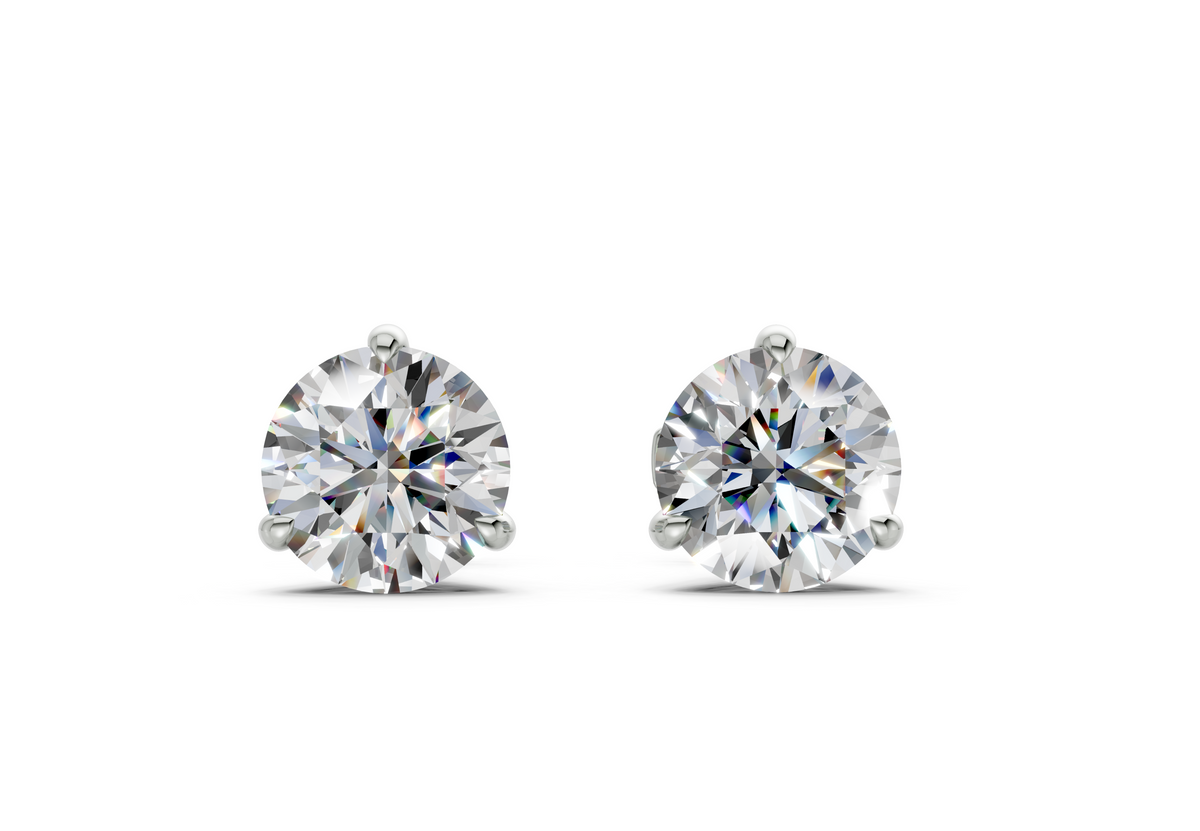 Paris Classic Round Diamond Studs (4 Carat Total Wt.)