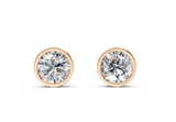 Classic Manhattan Round Diamond Bezel Studs (0.5 Carat Total Wt.)