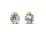 Houston Halo Pear Diamond Studs (1.17 Carat Total Wt.)