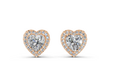 Houston Halo Heart Diamond Studs (2.36 Carat Total Wt.)