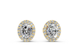 Houston Halo Oval Diamond Studs (3.36 Carat Total Wt.)