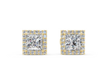 Houston Halo Princess Diamond Studs (3.5 Carat Total Wt.)