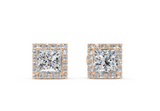 Houston Halo Princess Diamond Studs (2.32 Carat Total Wt.)