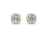 Houston Halo Cushion Diamond Studs (1.16 Carat Total Wt.)