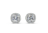 Houston Halo Cushion Diamond Studs (0.59 Carat Total Wt.)