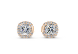 Houston Halo Cushion Diamond Studs (0.59 Carat Total Wt.)