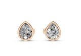 Classic Manhattan Pear Diamond Bezel Studs (2 Carat Total Wt.)