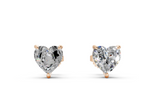 London Classic Heart Diamond Studs (1 Carat Total Wt.)