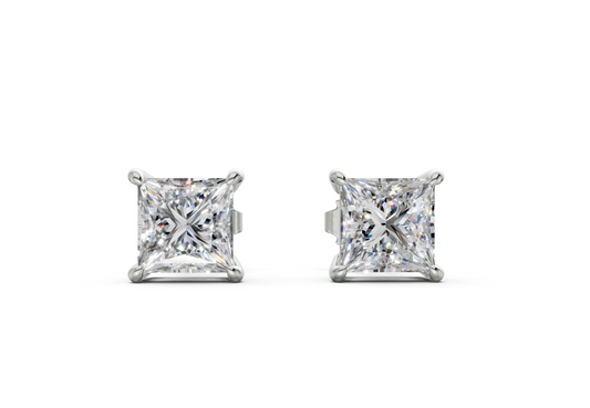 London Classic Princess Diamond Studs (1 Carat Total Wt.)