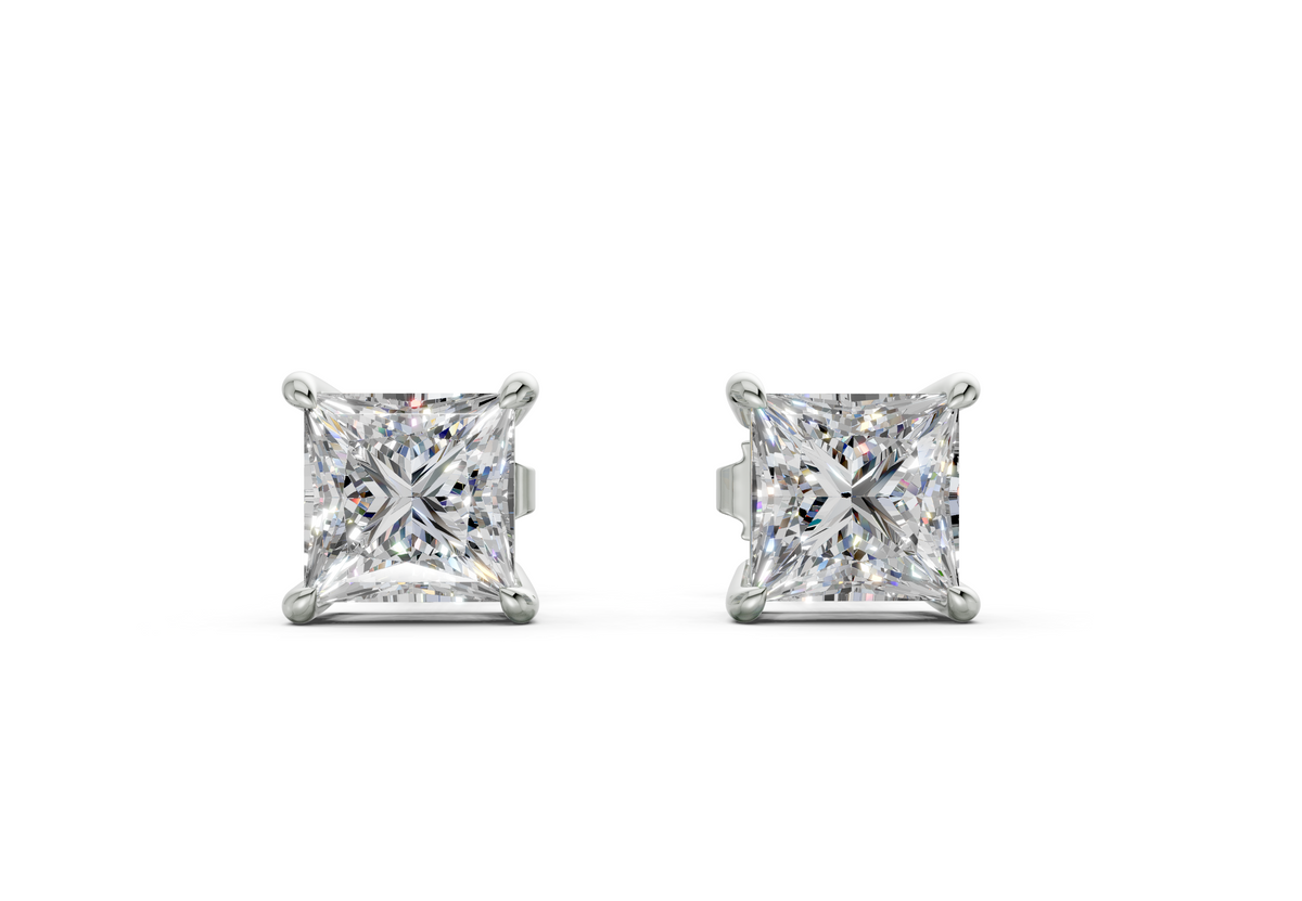 London Classic Princess Diamond Studs (0.5 Carat Total Wt.)