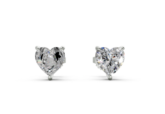 London Classic Heart Diamond Studs (0.5 Carat Total Wt.)