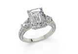 Narelle Emerald Diamond  Engagement Ring