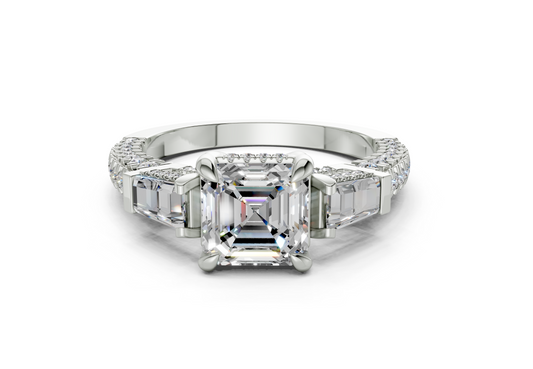 Narelle Elongated Cushion Diamond Engagement Ring