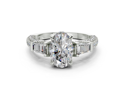 Narelle Oval Diamond Engagement Ring