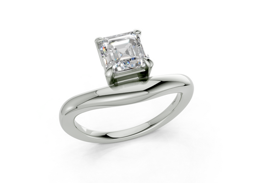 Lyriel Asscher Diamond  Engagement Ring