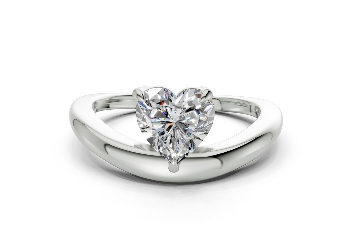 Lyriel Heart Diamond  Engagement Ring