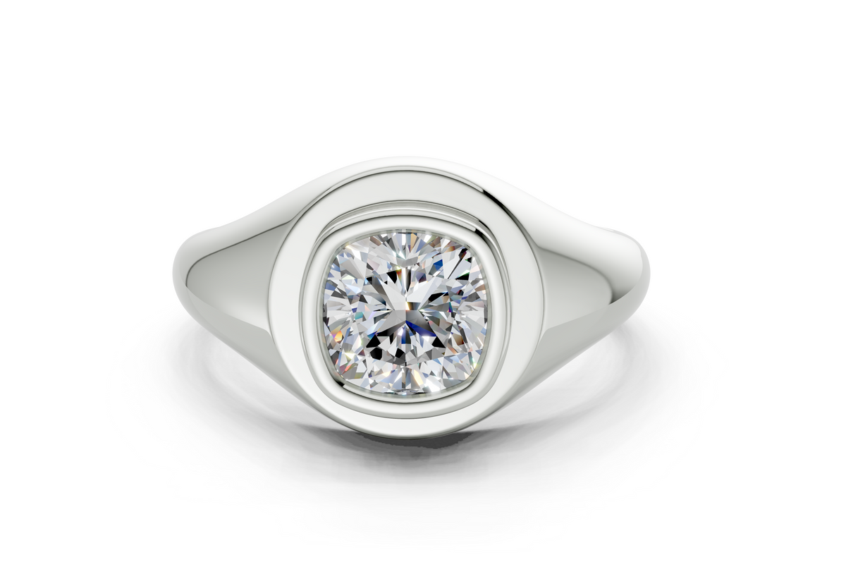 Ziora Cushion Square Diamond  Engagement Ring