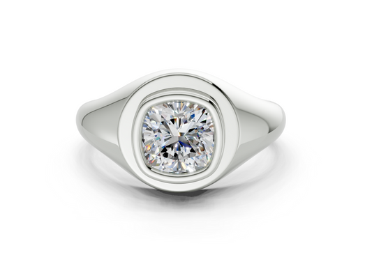 Ziora Cushion Square Diamond  Engagement Ring