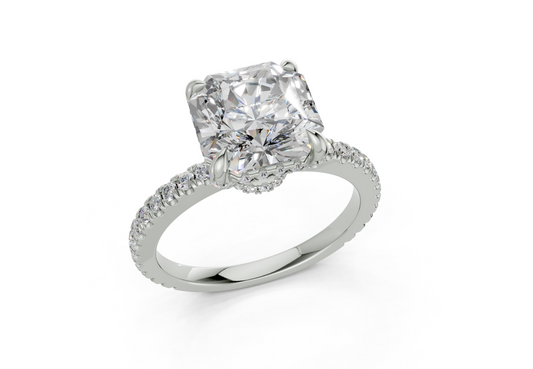 Sael Radiant Square Diamond  Engagement Ring