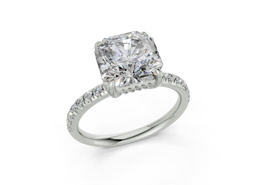 Orithia Radiant Square Diamond  Engagement Ring