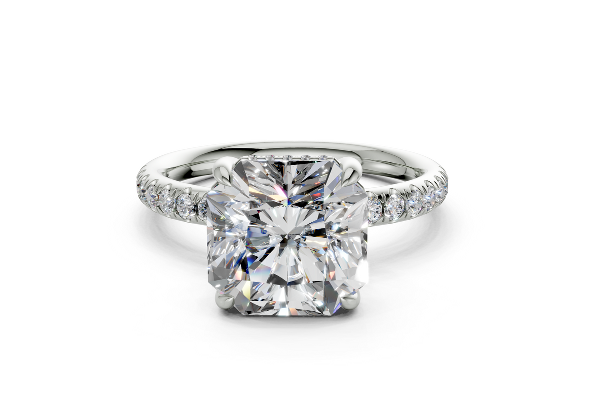 Orithia Radiant Square Diamond  Engagement Ring