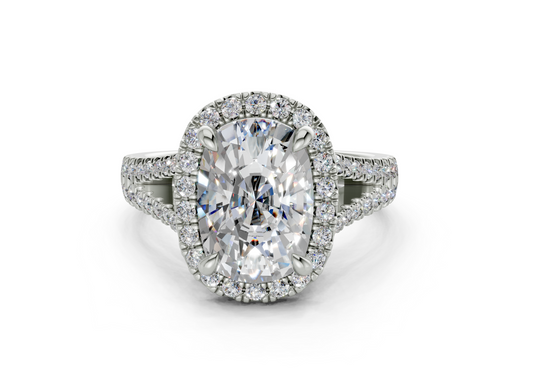 Essira Elongated Cushion Diamond Engagement Ring