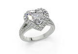 Essira Heart Diamond Engagement Ring