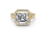 Essira Asscher Diamond  Engagement Ring