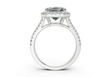 Essira Asscher Diamond  Engagement Ring