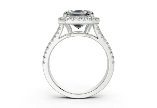 Essira Asscher Diamond Engagement Ring