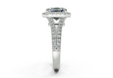 Essira Asscher Diamond  Engagement Ring