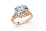 Essira Asscher Diamond  Engagement Ring