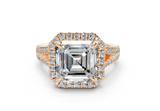 Essira Asscher Diamond  Engagement Ring