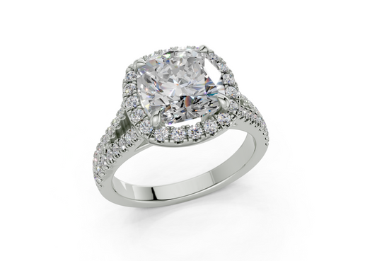 Essira Cushion Square Diamond  Engagement Ring